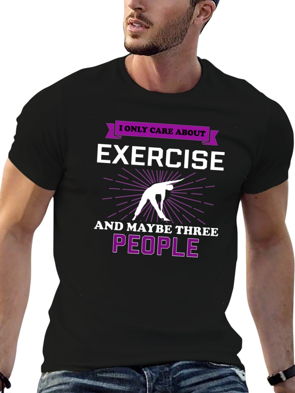 Exercise & People Graphic T-Shirt