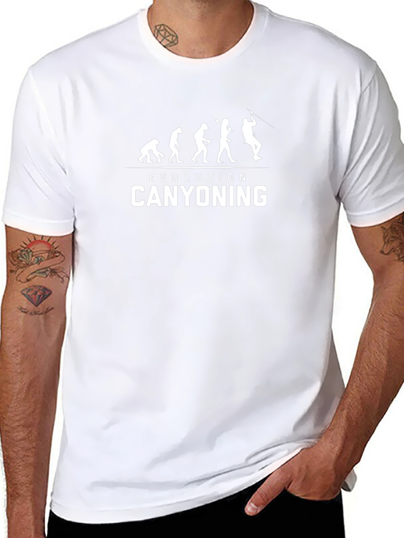 Canyoning Evolution Graphic T-Shirt - Black