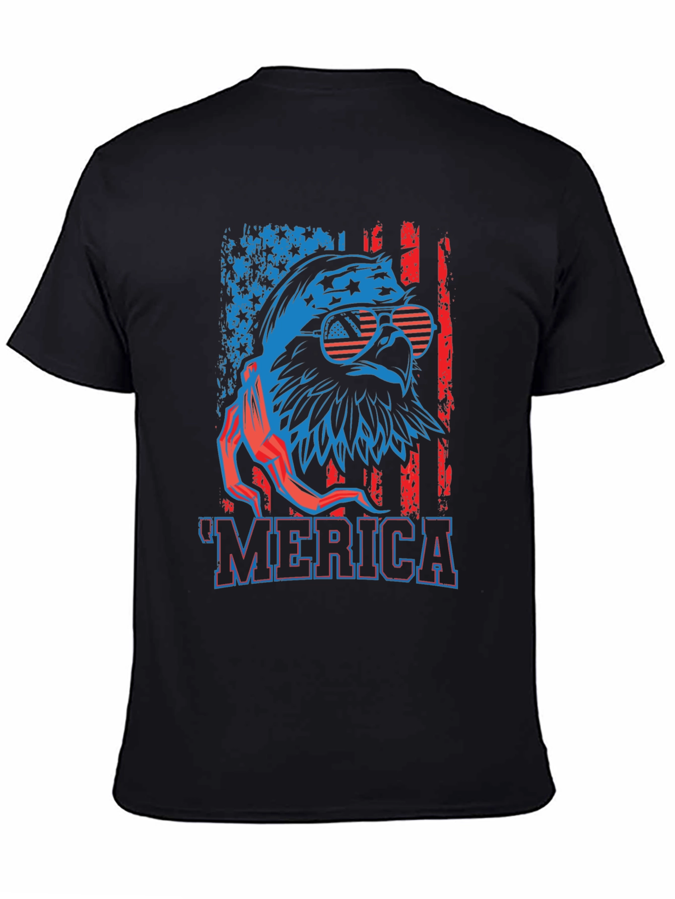 Patriotic Eagle Graphic T-Shirt