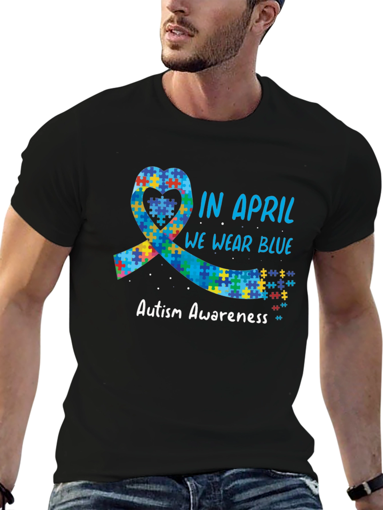 Autism Awareness Month T-Shirt - In April We Wear Blue