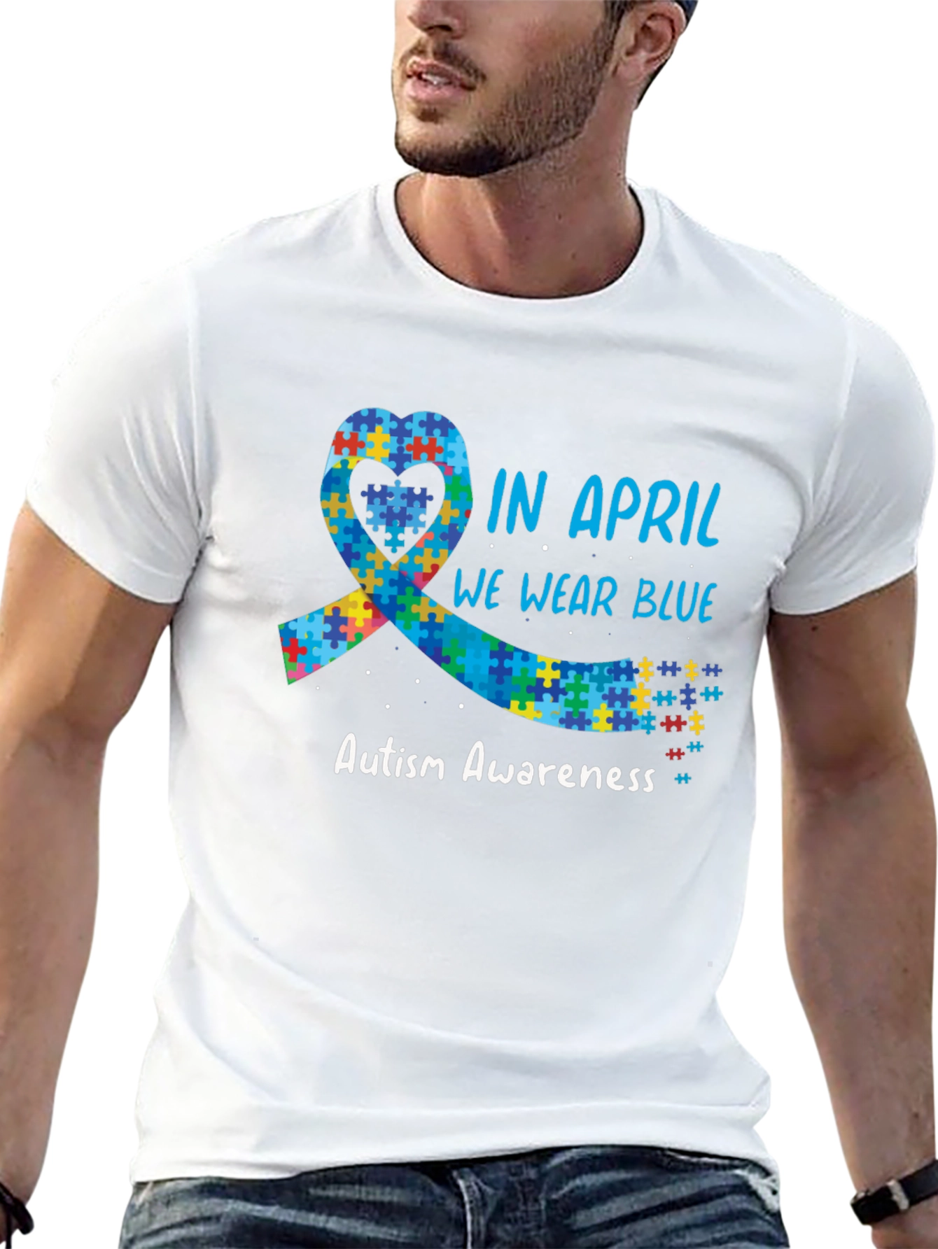 Autism Awareness Month T-Shirt - In April We Wear Blue