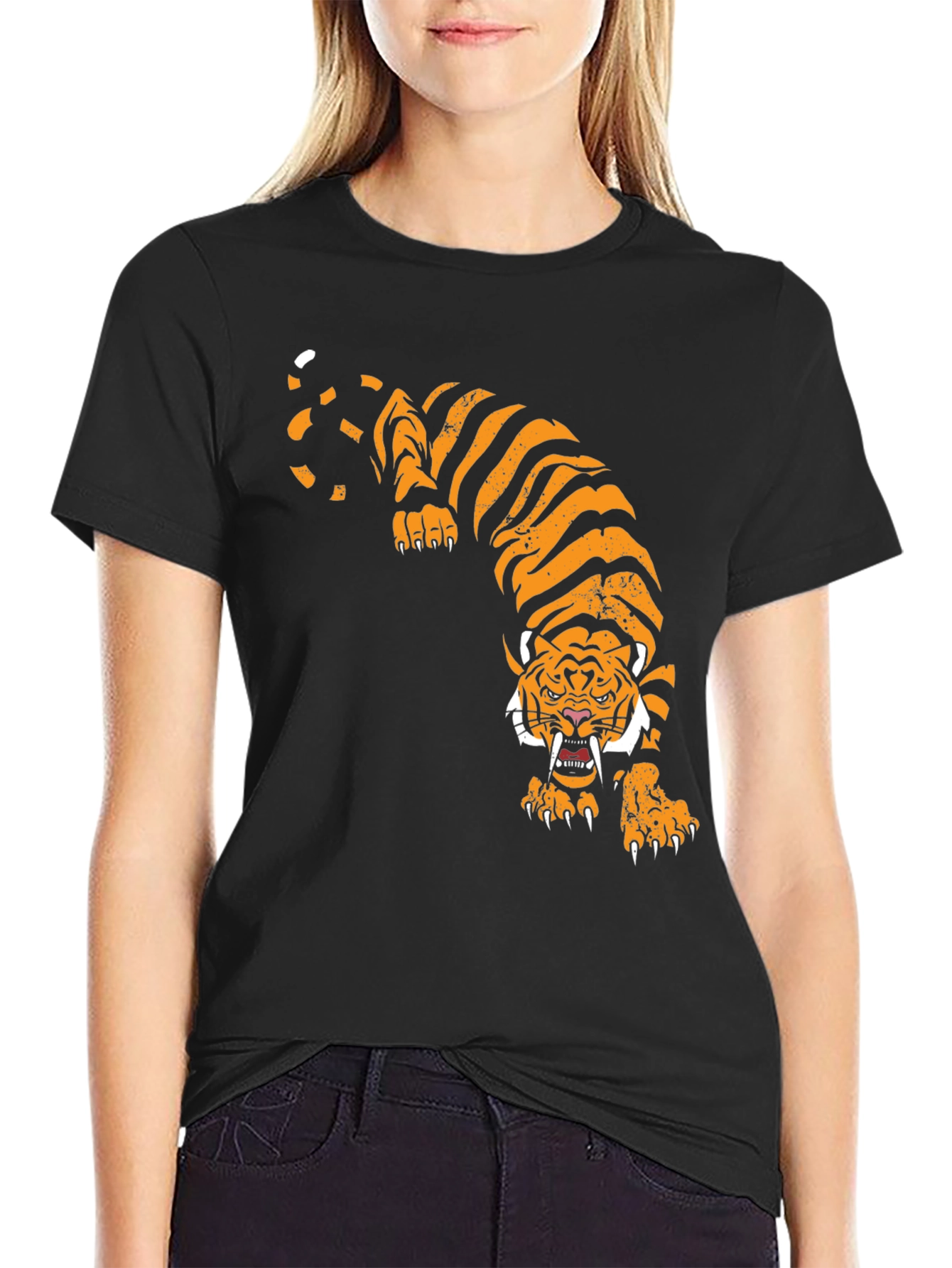 Tiger Graphic Black T-Shirt