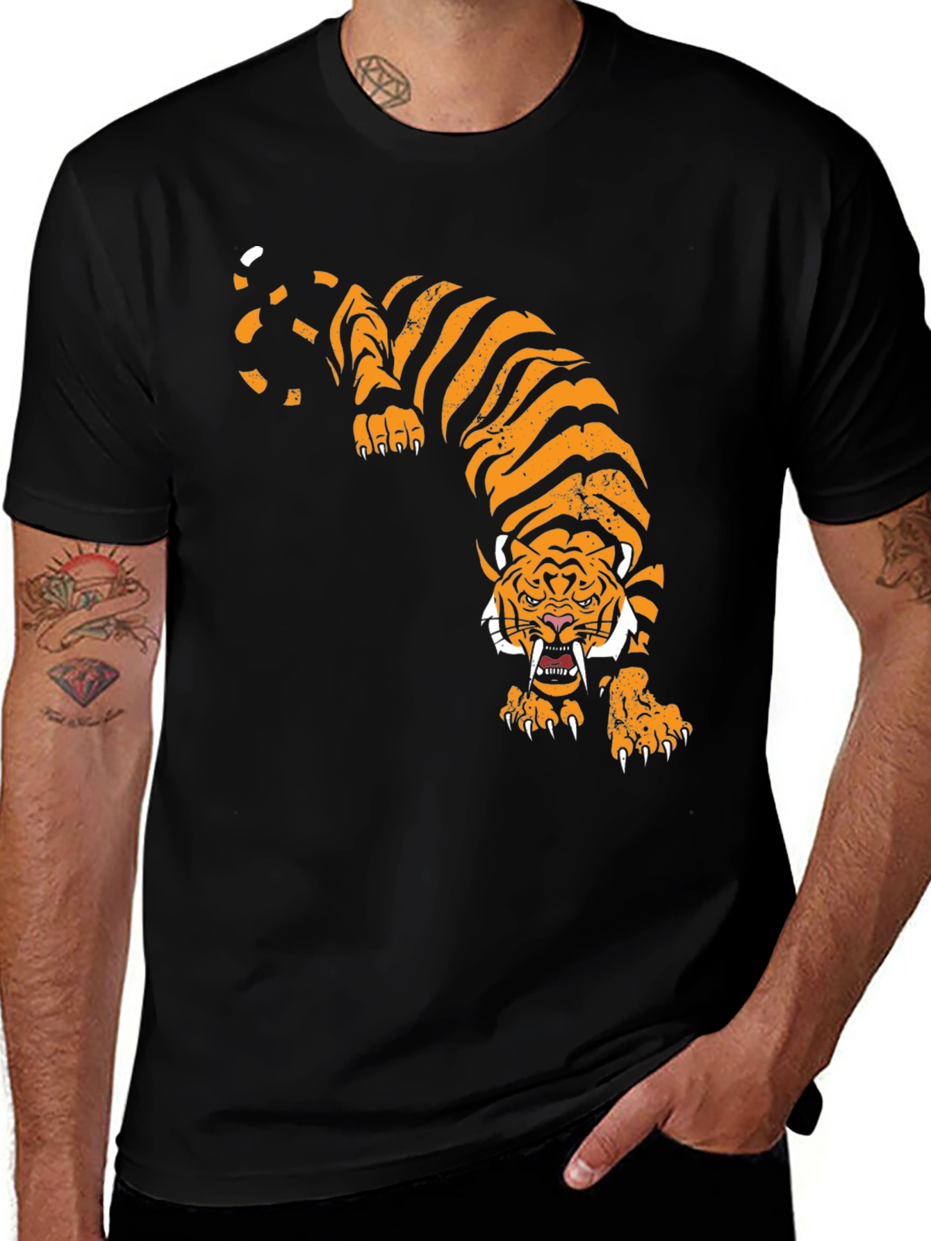 Tiger Graphic Black T-Shirt