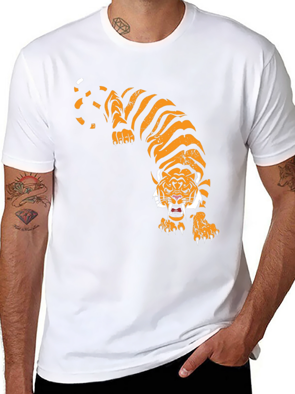 Tiger Graphic Black T-Shirt