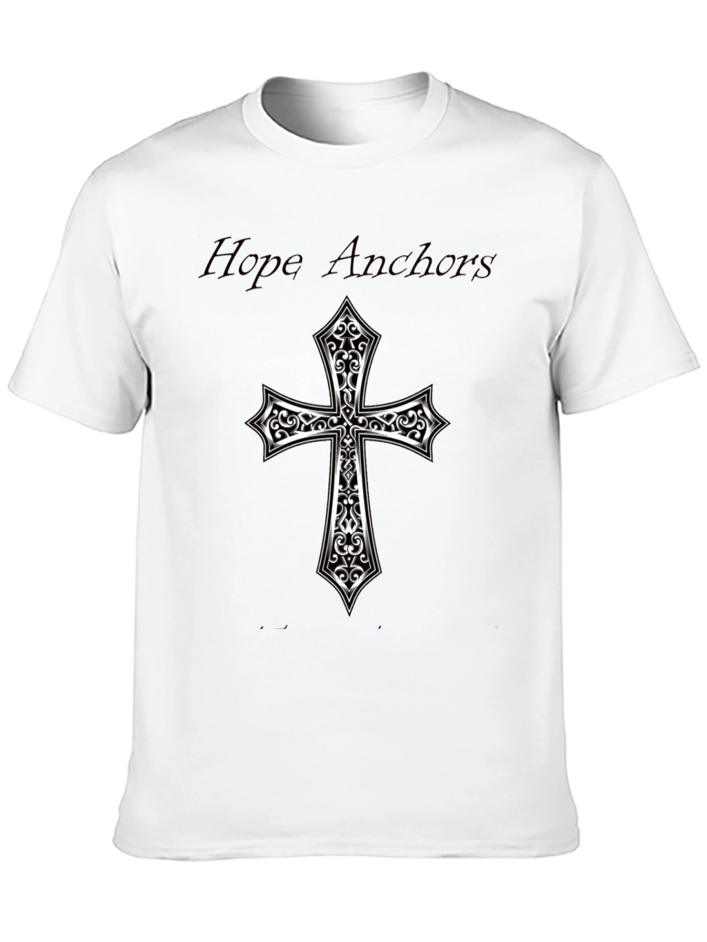 Hope Anchors Cross Graphic Black Tee