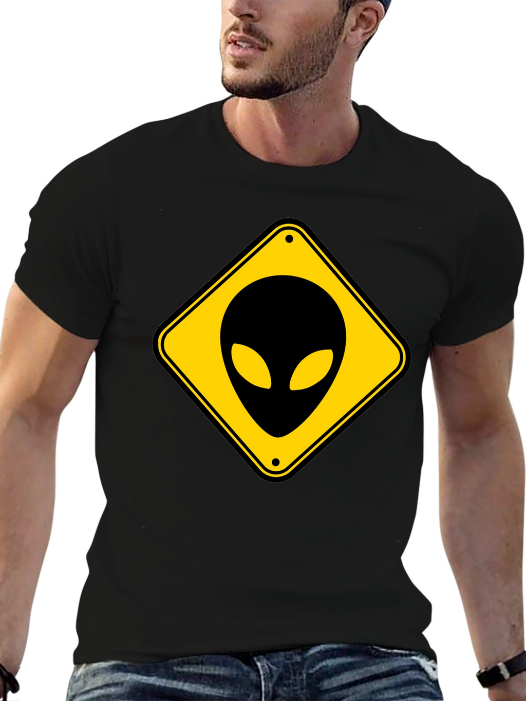 Alien Crossing Graphic T-Shirt