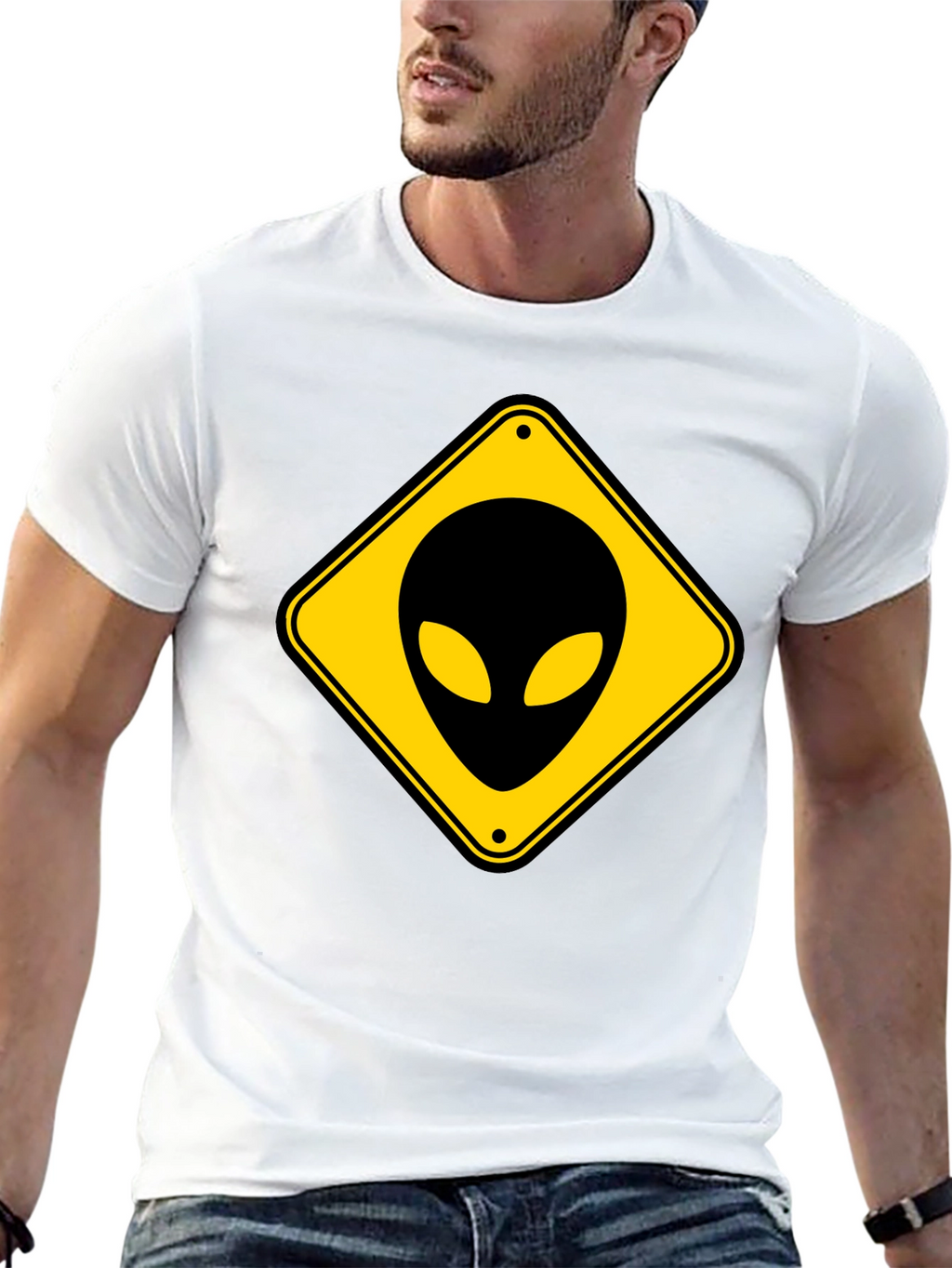 Alien Crossing Graphic T-Shirt