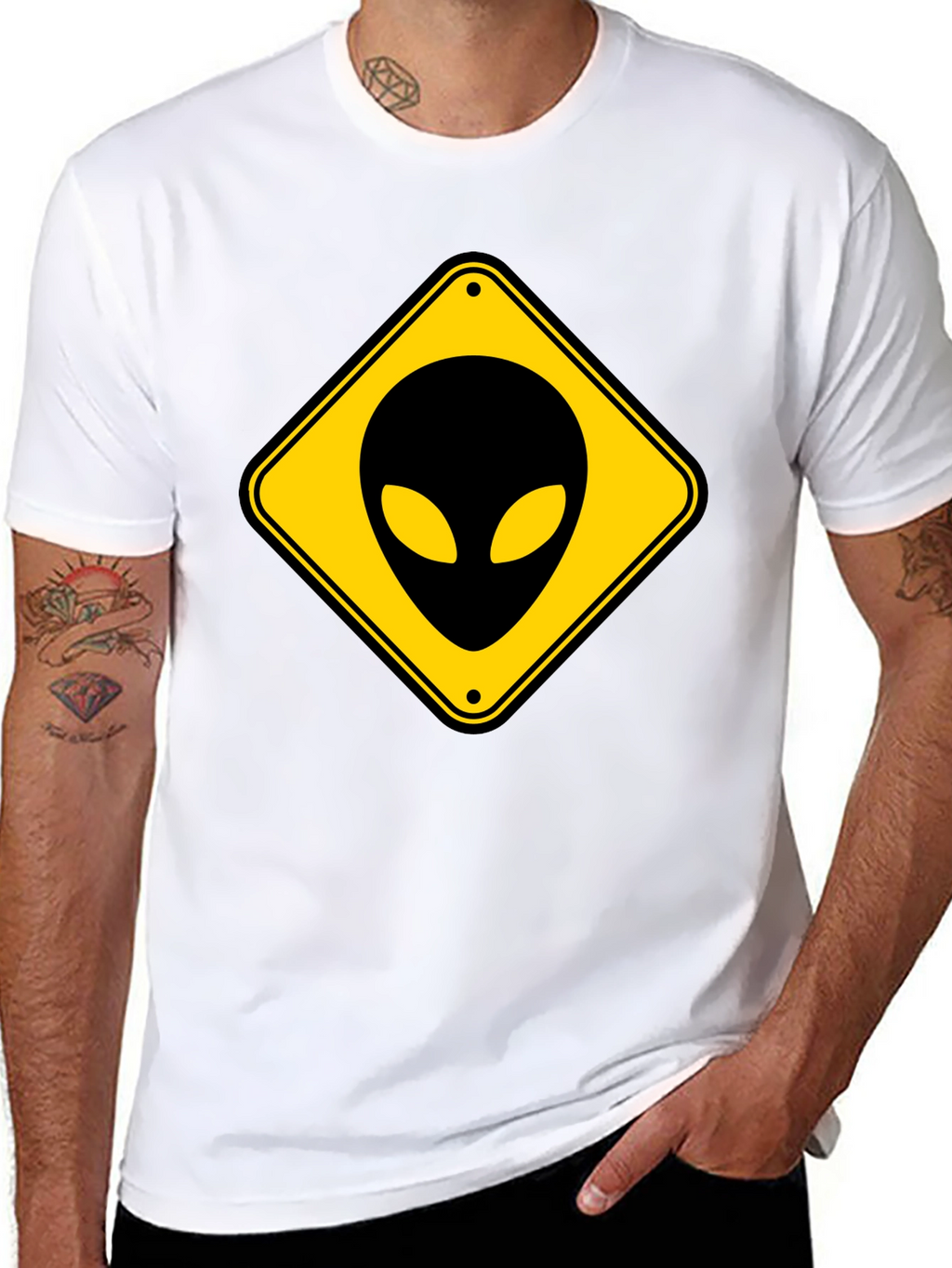 Alien Crossing Graphic T-Shirt