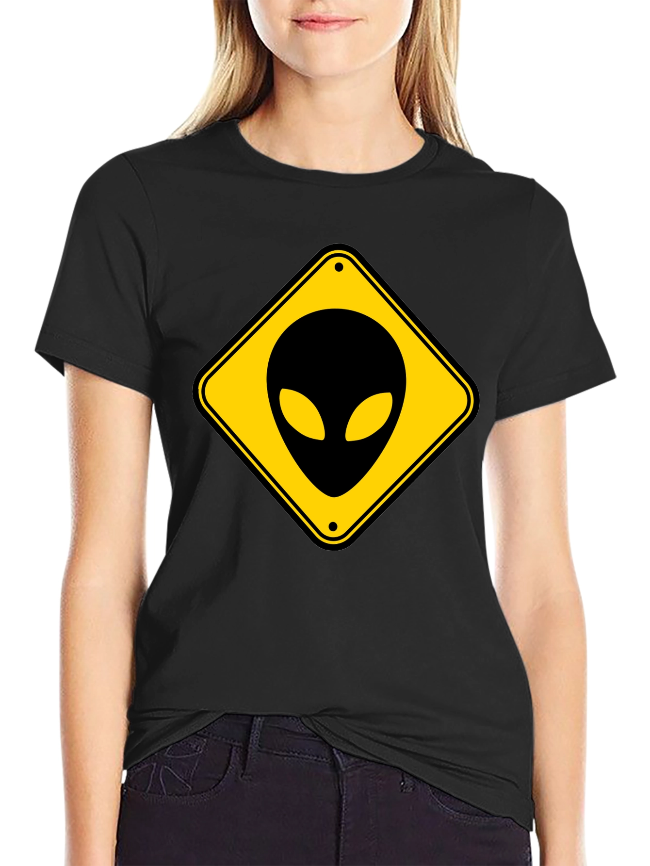 Alien Crossing Graphic T-Shirt