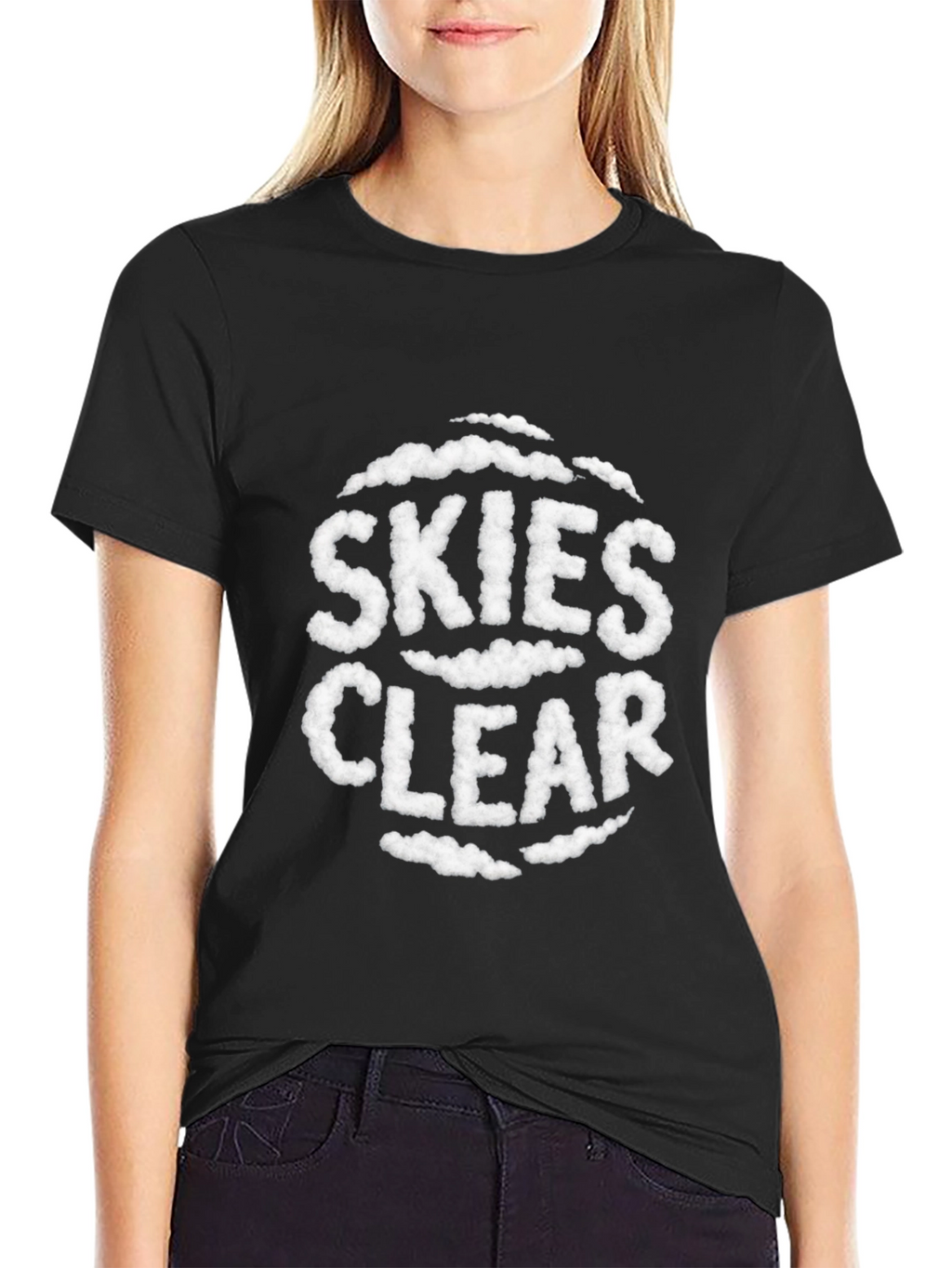 Skies Clear Cloud Text T-Shirt