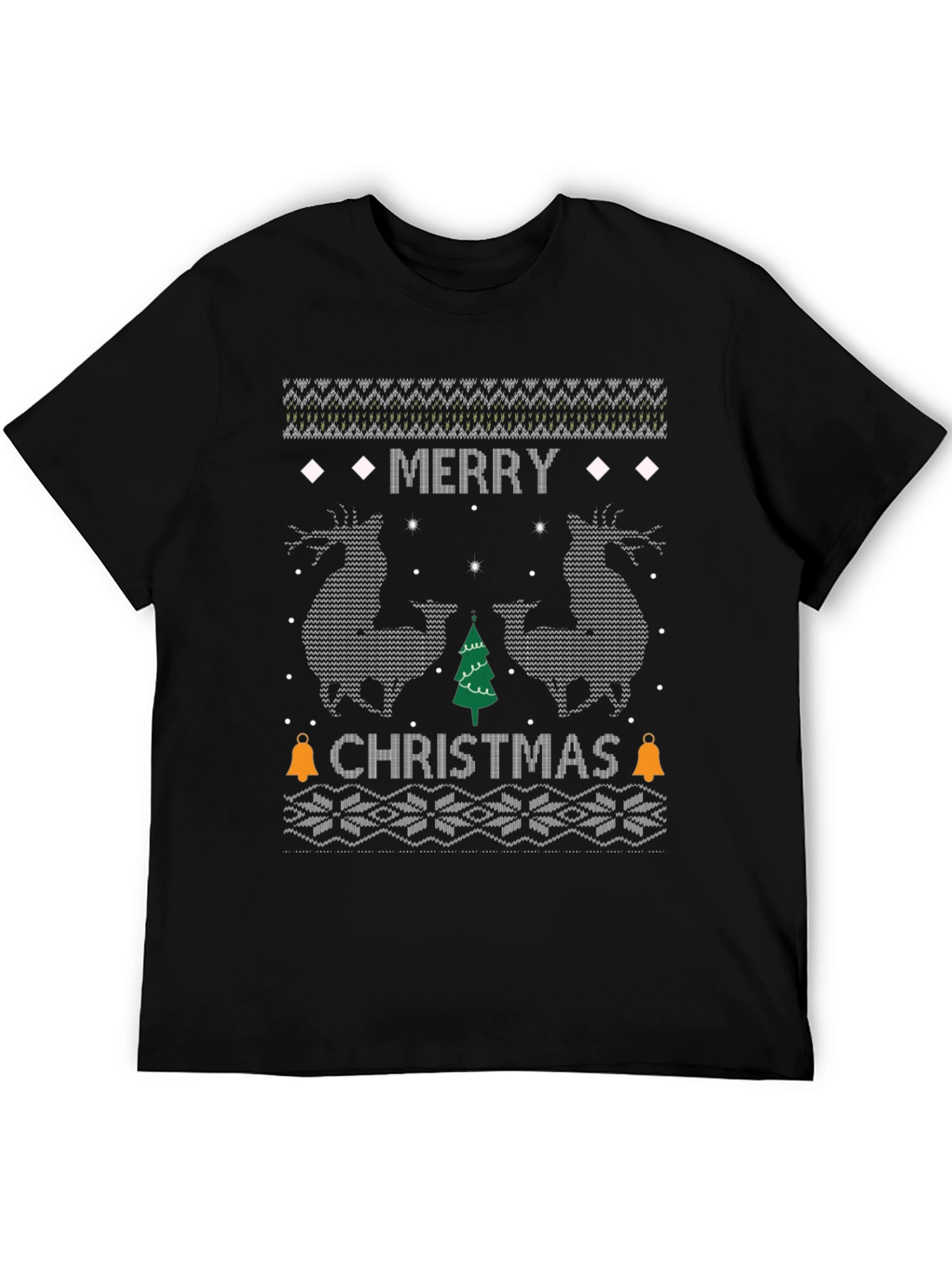 Merry Christmas Reindeer Graphic T-Shirt
