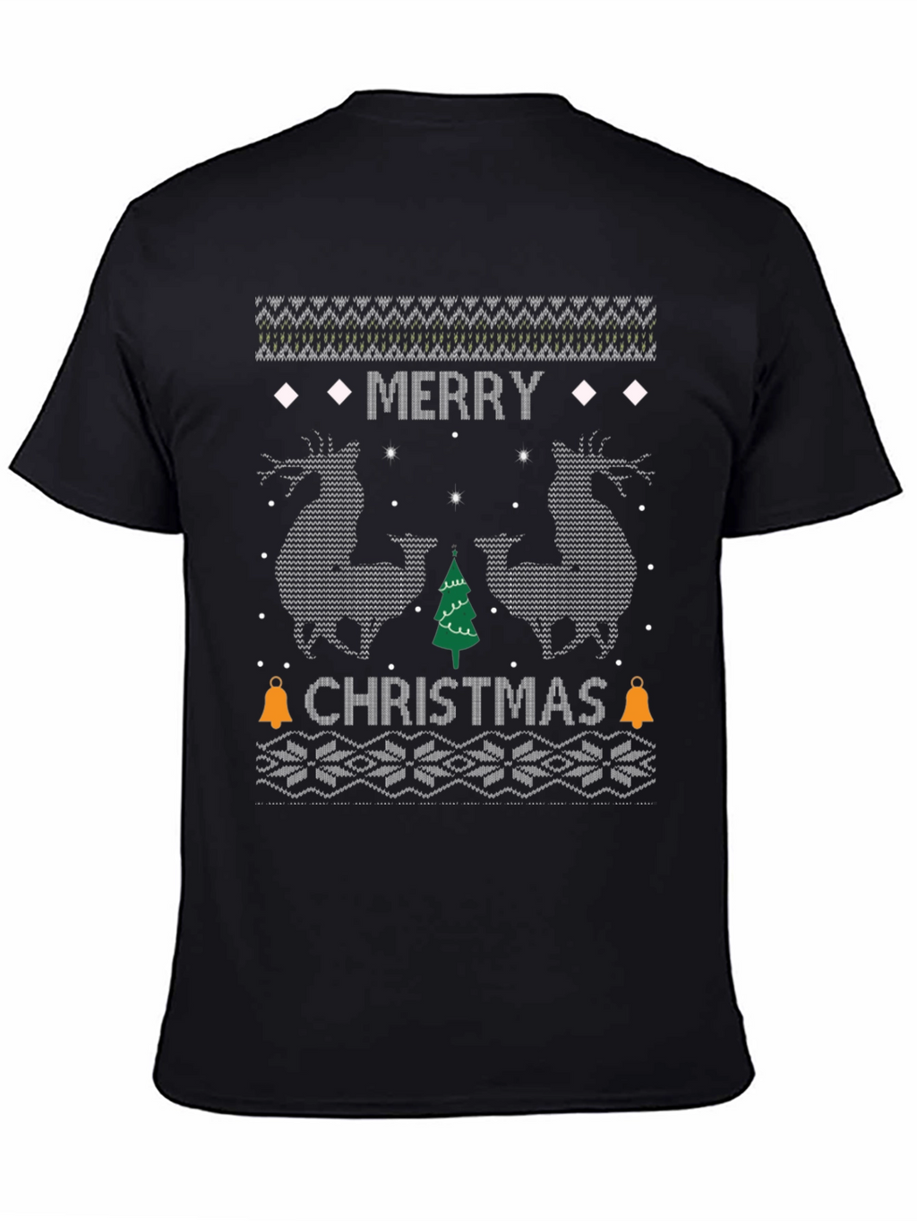 Merry Christmas Reindeer Graphic T-Shirt