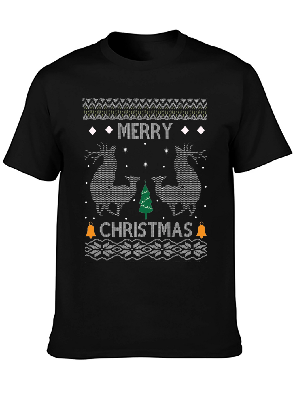 Merry Christmas Reindeer Graphic T-Shirt
