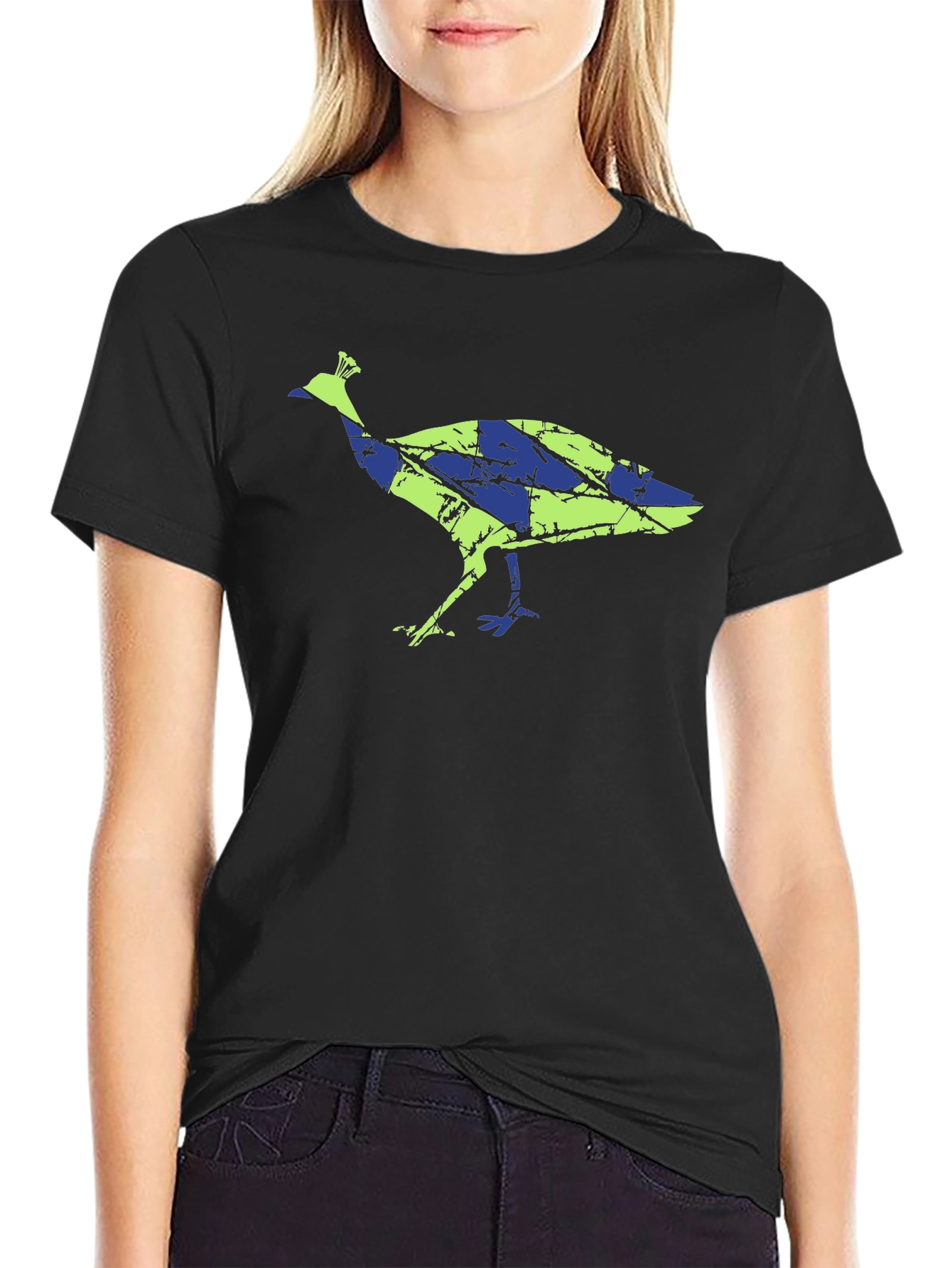 Unique Peacock Graphic Tee - Modern Design