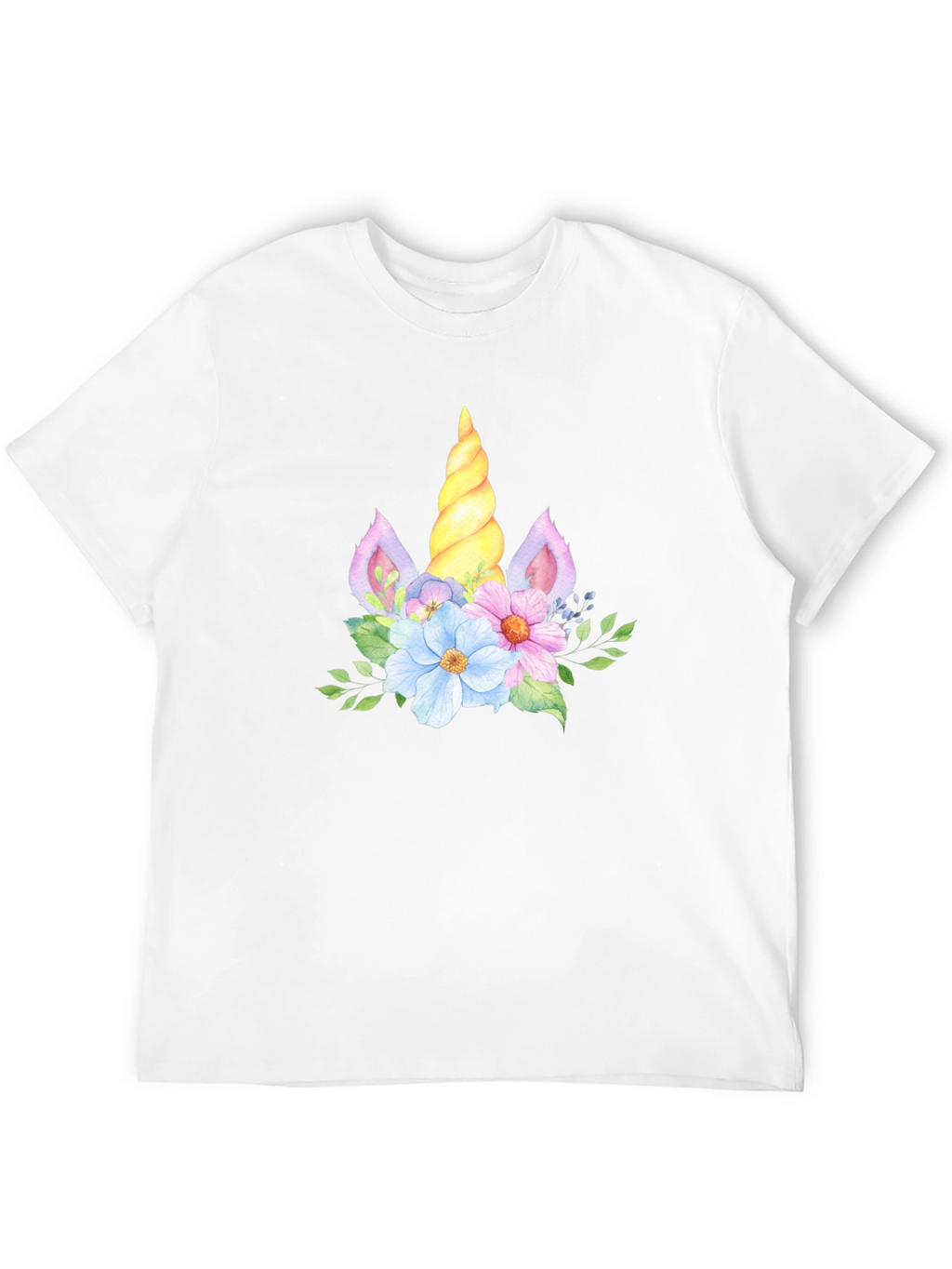 Unicorn Floral T-Shirt - Black