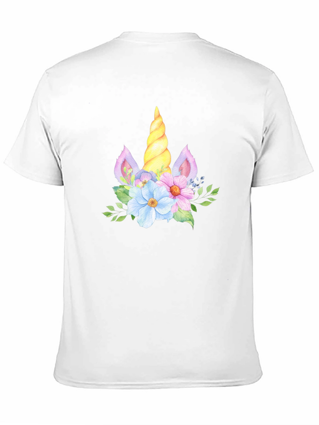 Unicorn Floral T-Shirt - Black