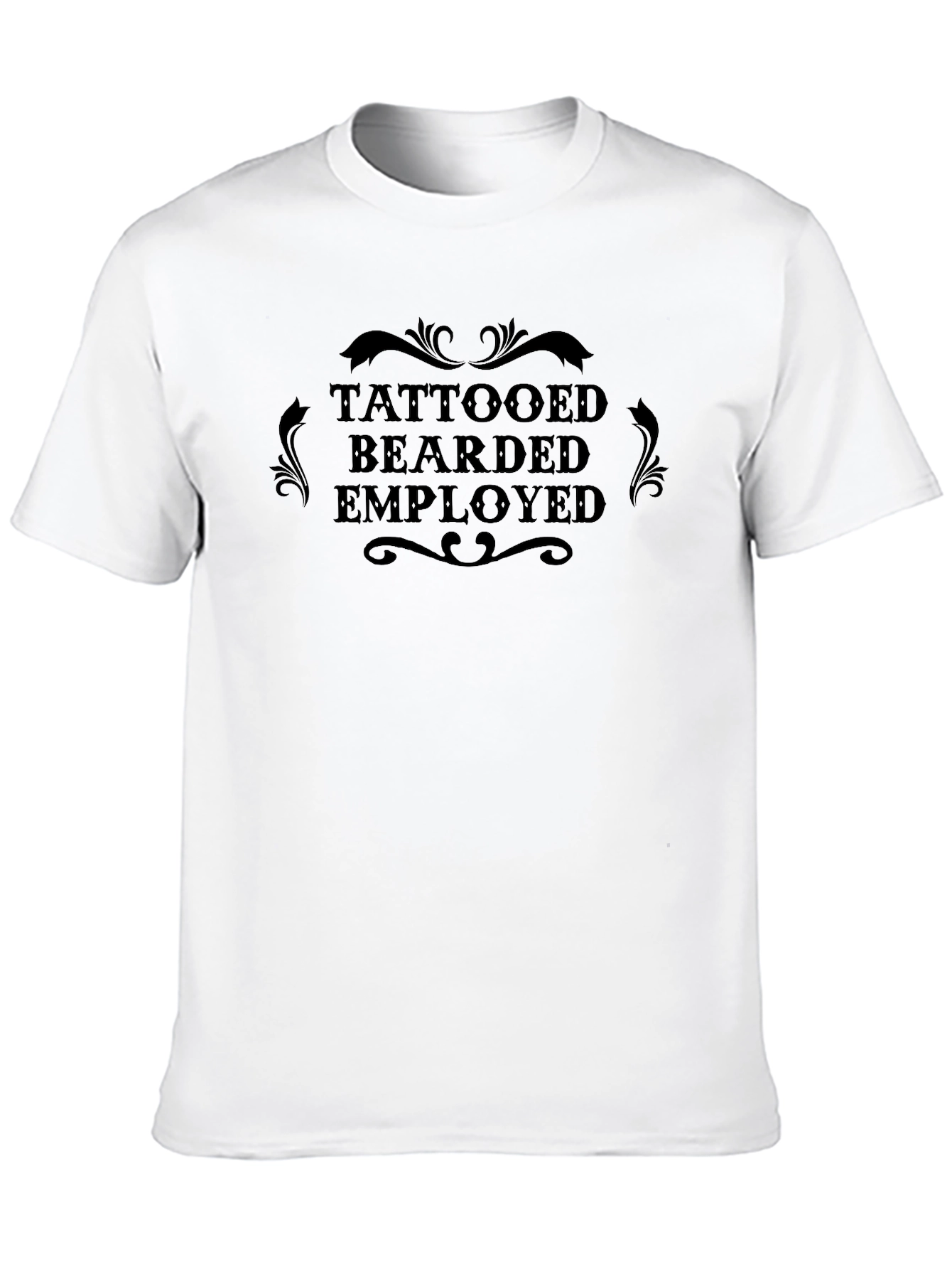Tattooed Bearded Employed Black Graphic T-Shirt