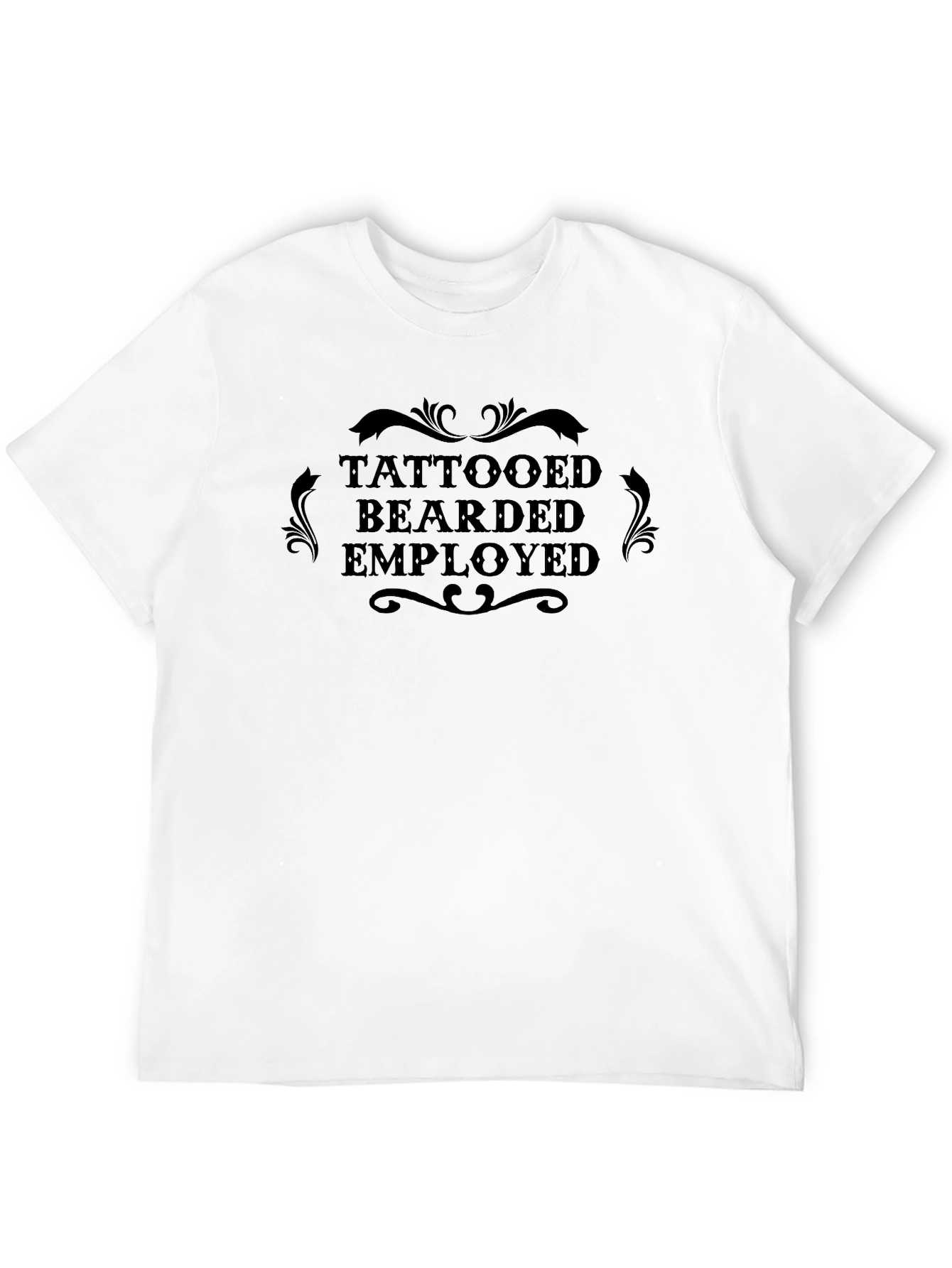 Tattooed Bearded Employed Black Graphic T-Shirt