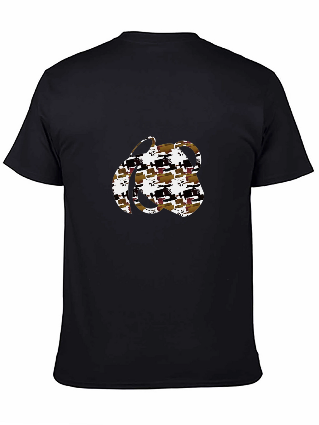 Abstract Pattern Black T-Shirt