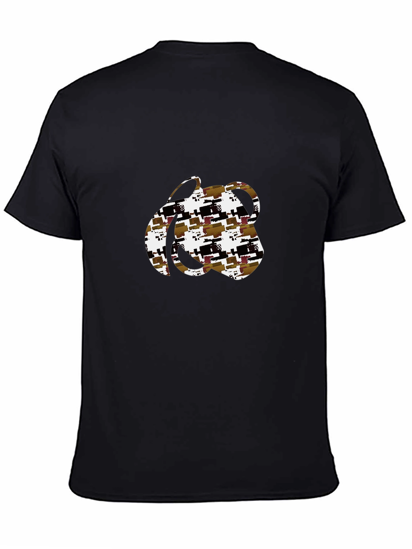 Abstract Pattern Black T-Shirt