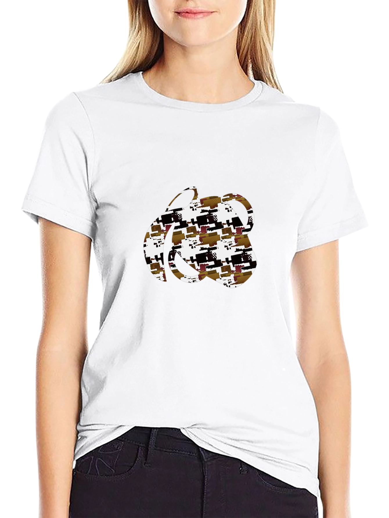 Abstract Pattern Black T-Shirt