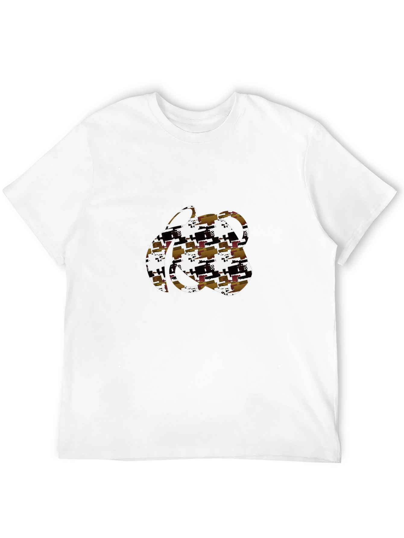 Abstract Pattern Black T-Shirt
