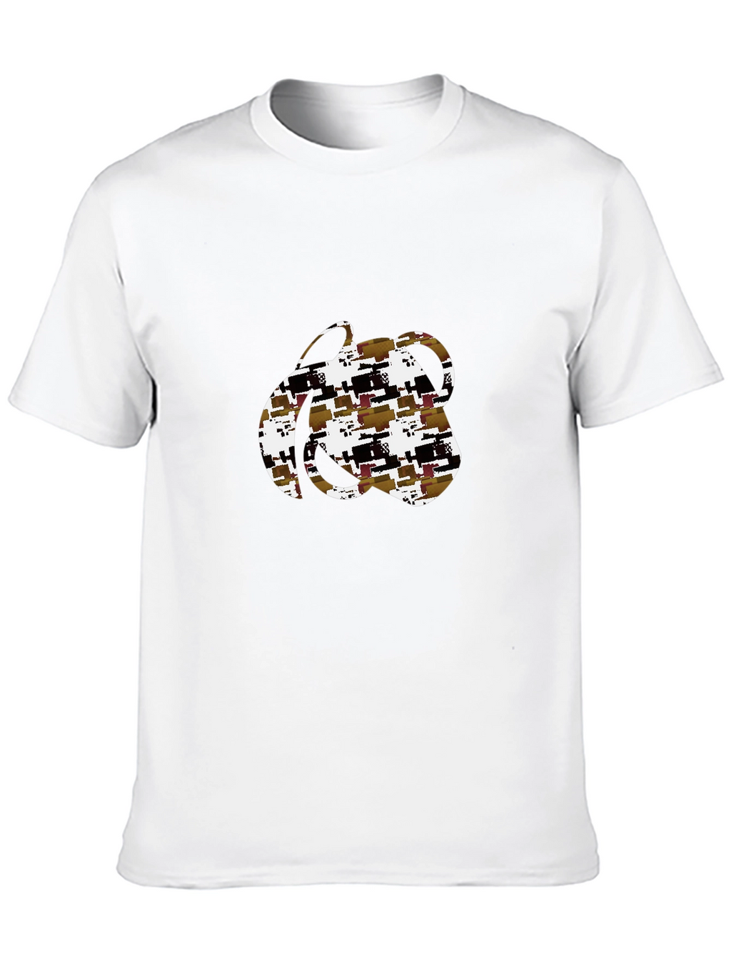 Abstract Pattern Black T-Shirt