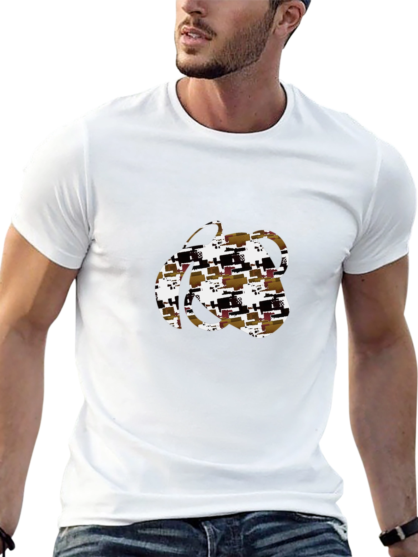 Abstract Pattern Black T-Shirt