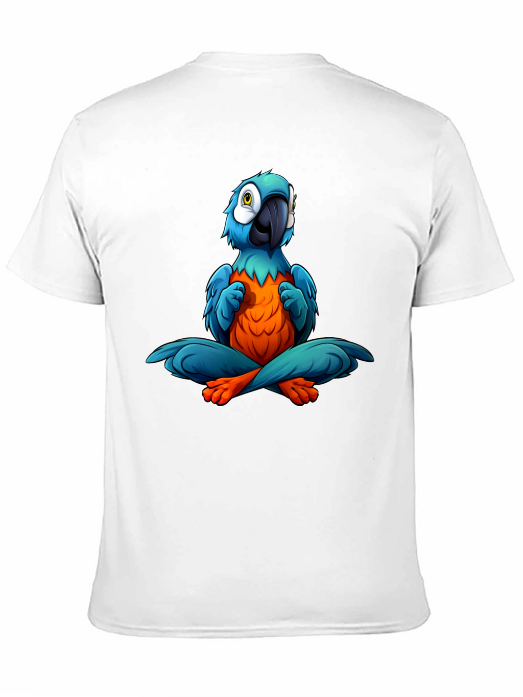 Yoga Parrot T-Shirt - Black Cotton Tee