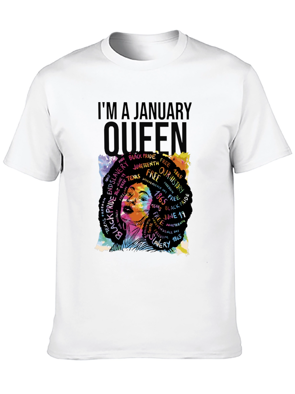 Im A January Queen Black Pride Graphic T-Shirt
