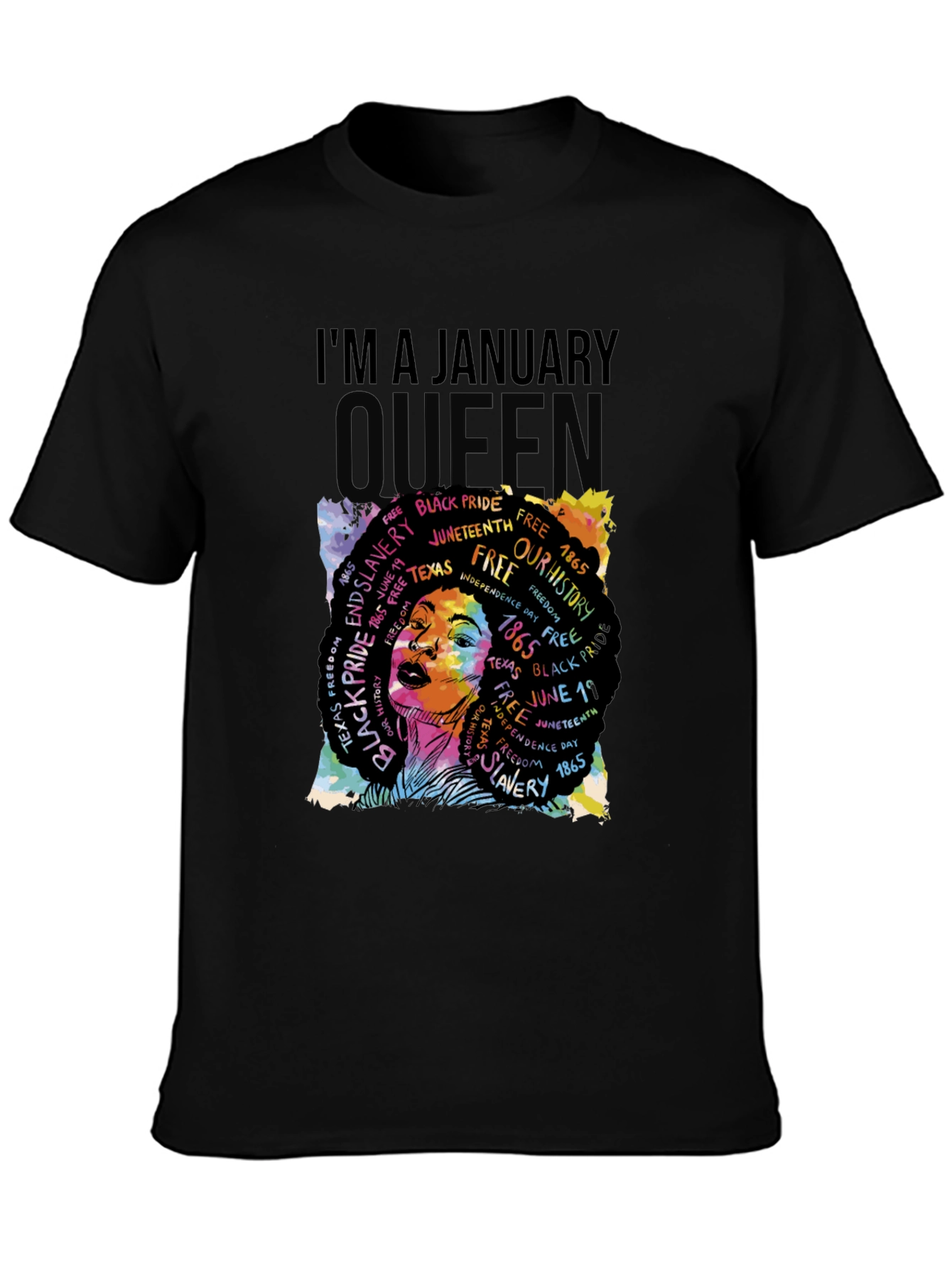 Im A January Queen Black Pride Graphic T-Shirt