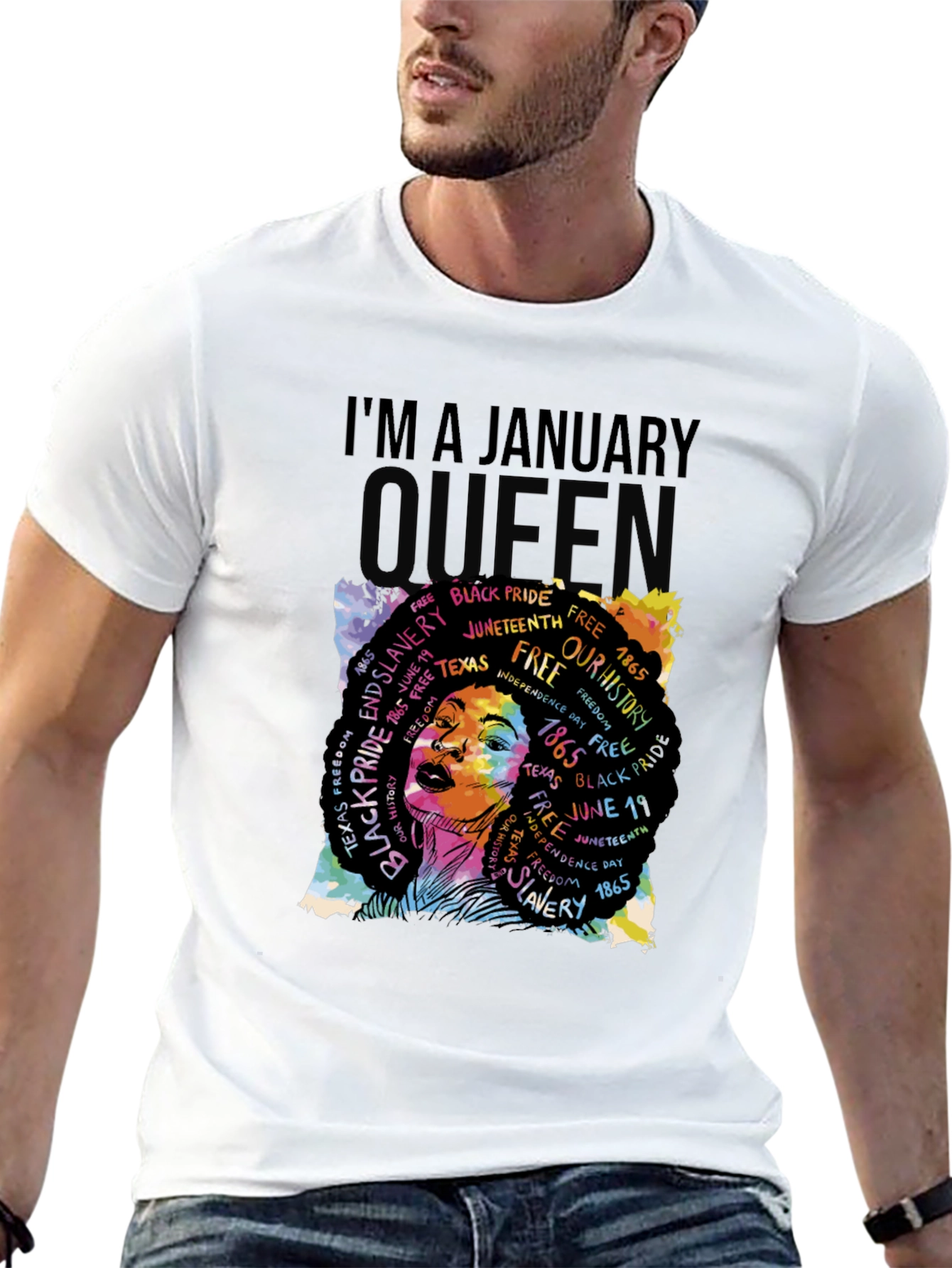 Im A January Queen Black Pride Graphic T-Shirt