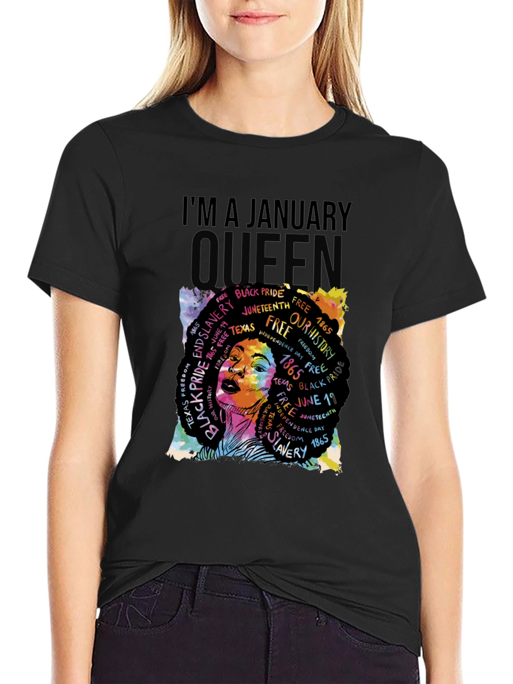 Im A January Queen Black Pride Graphic T-Shirt