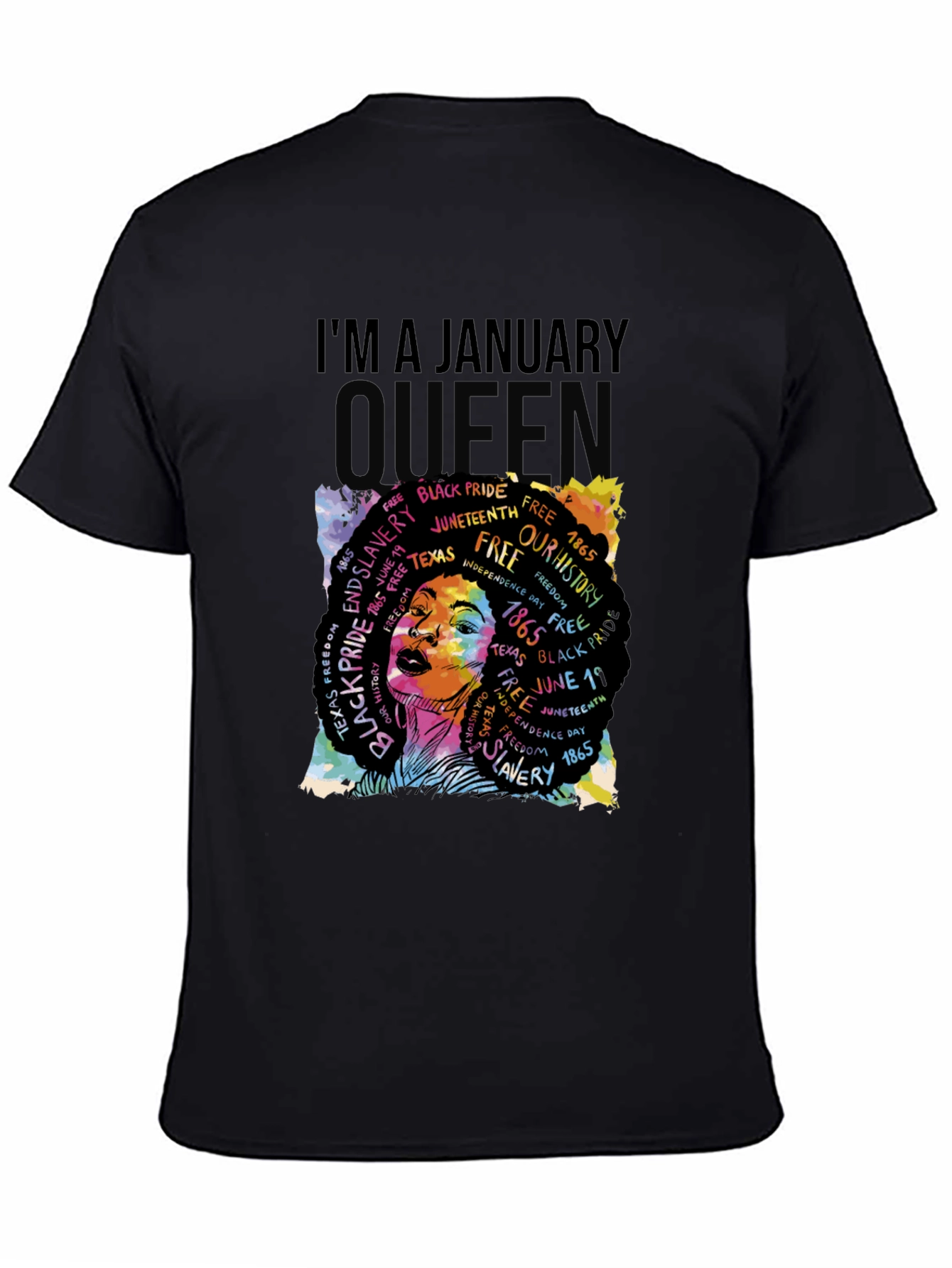 Im A January Queen Black Pride Graphic T-Shirt