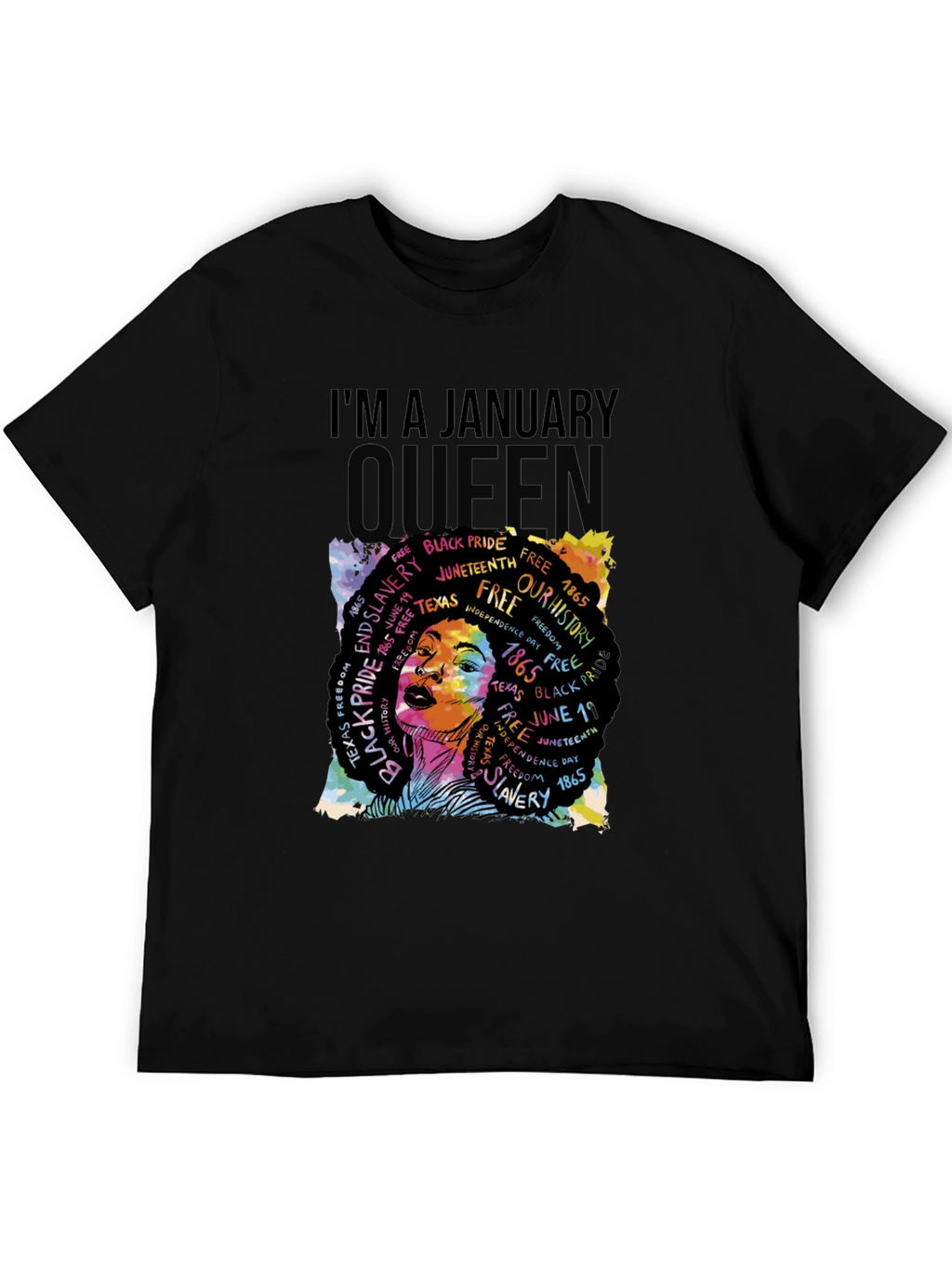 Im A January Queen Black Pride Graphic T-Shirt