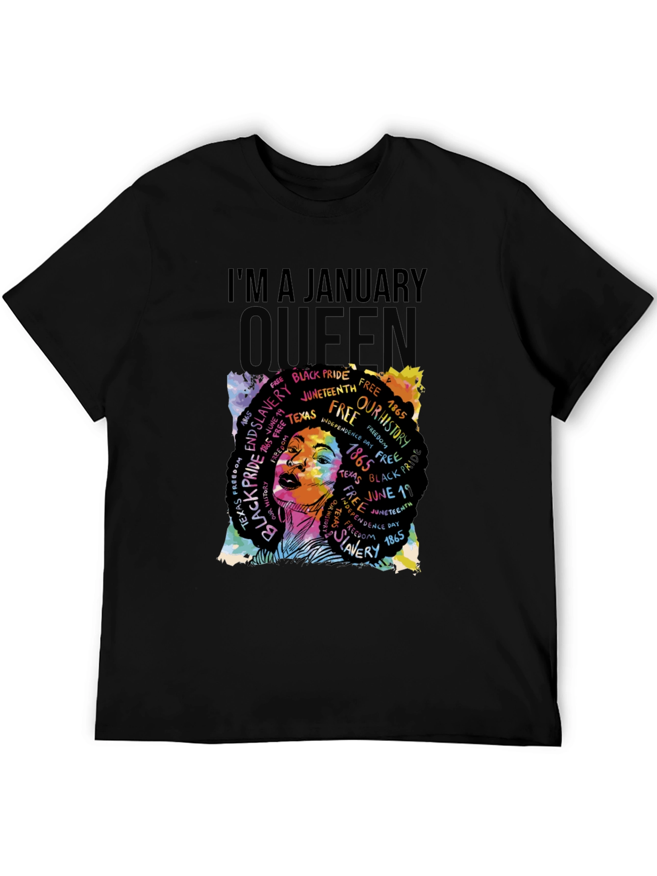 Im A January Queen Black Pride Graphic T-Shirt