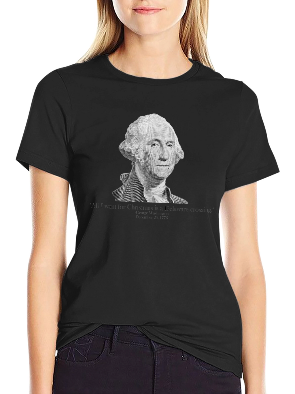 George Washington Delaware Crossing Christmas T-Shirt