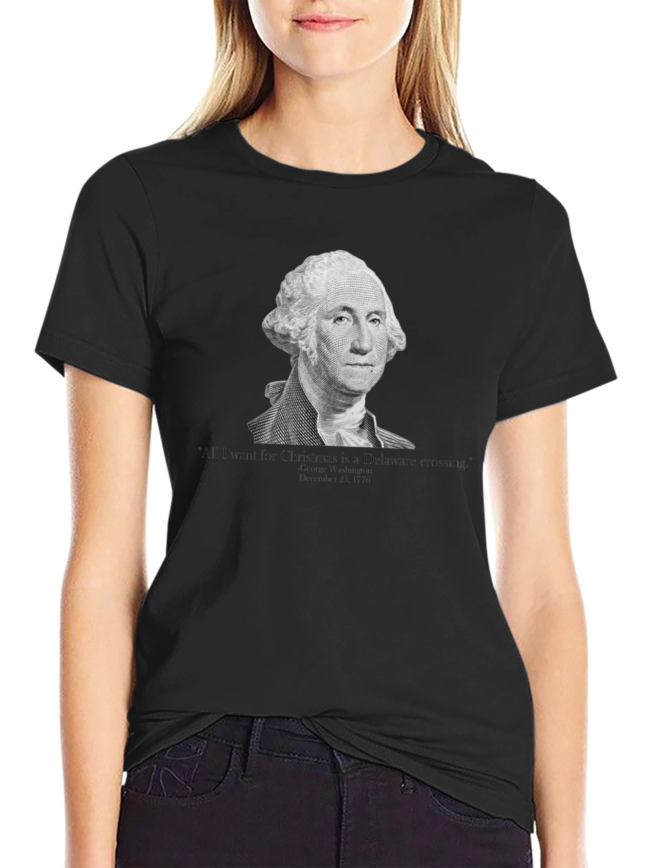 George Washington Delaware Crossing Christmas T-Shirt
