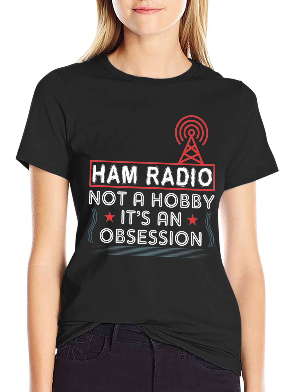 Ham Radio Obsession Graphic Tee - Black T-Shirt