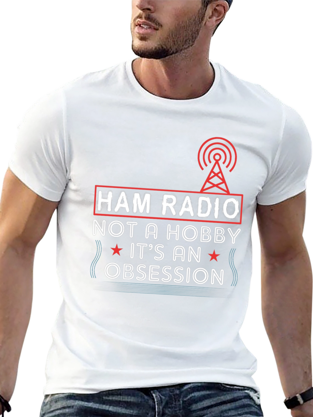 Ham Radio Obsession Graphic Tee - Black T-Shirt