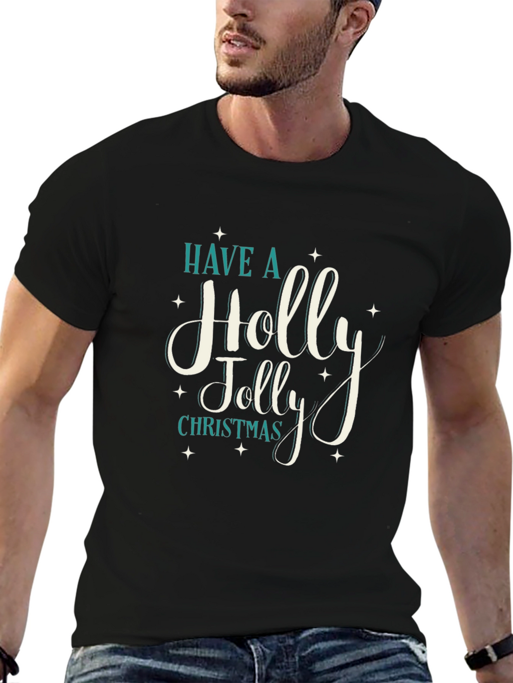 Have A Holly Jolly Christmas Black T-Shirt
