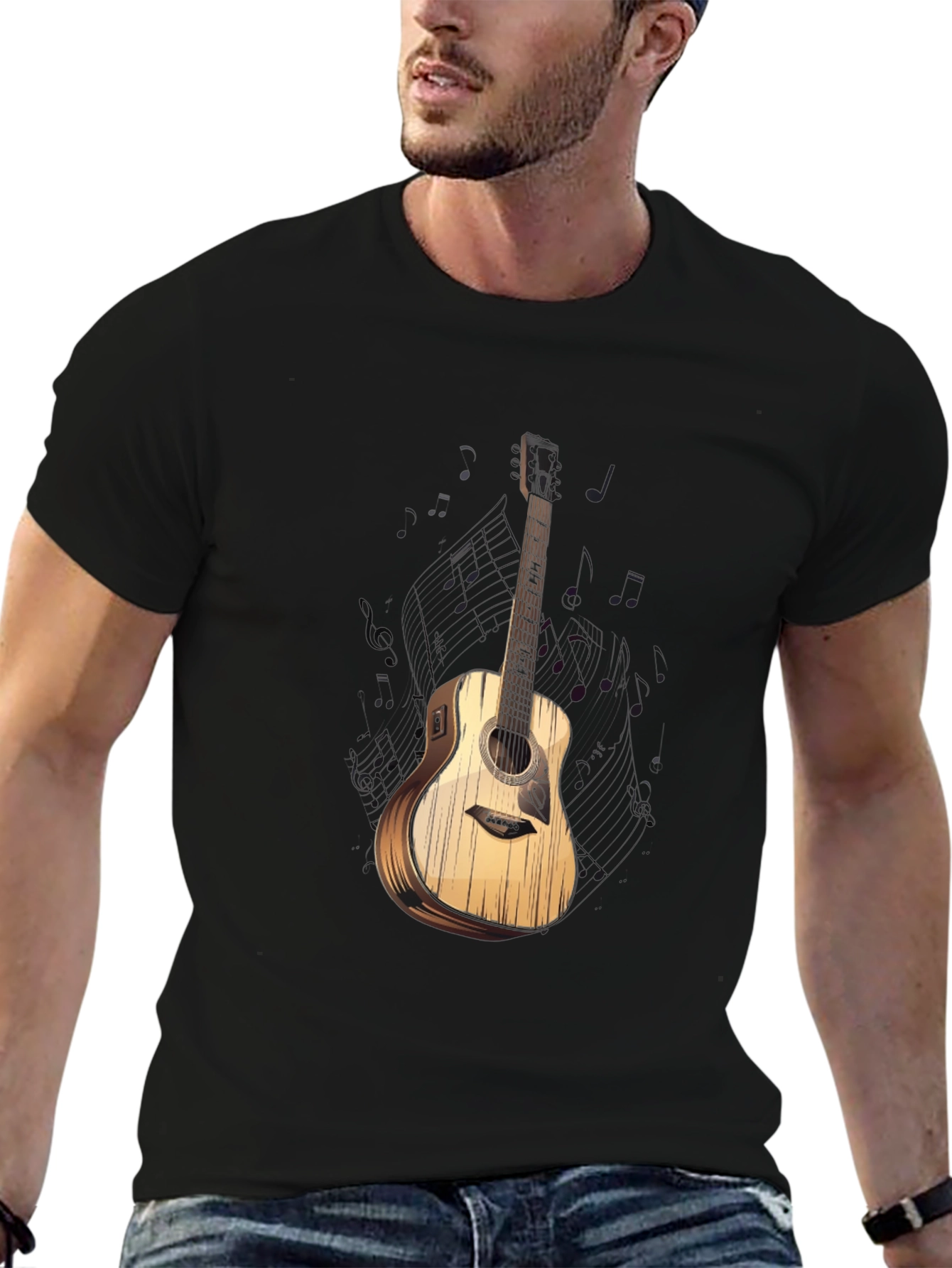 Guitar Graphic Tee - Music Lovers T-Shirt