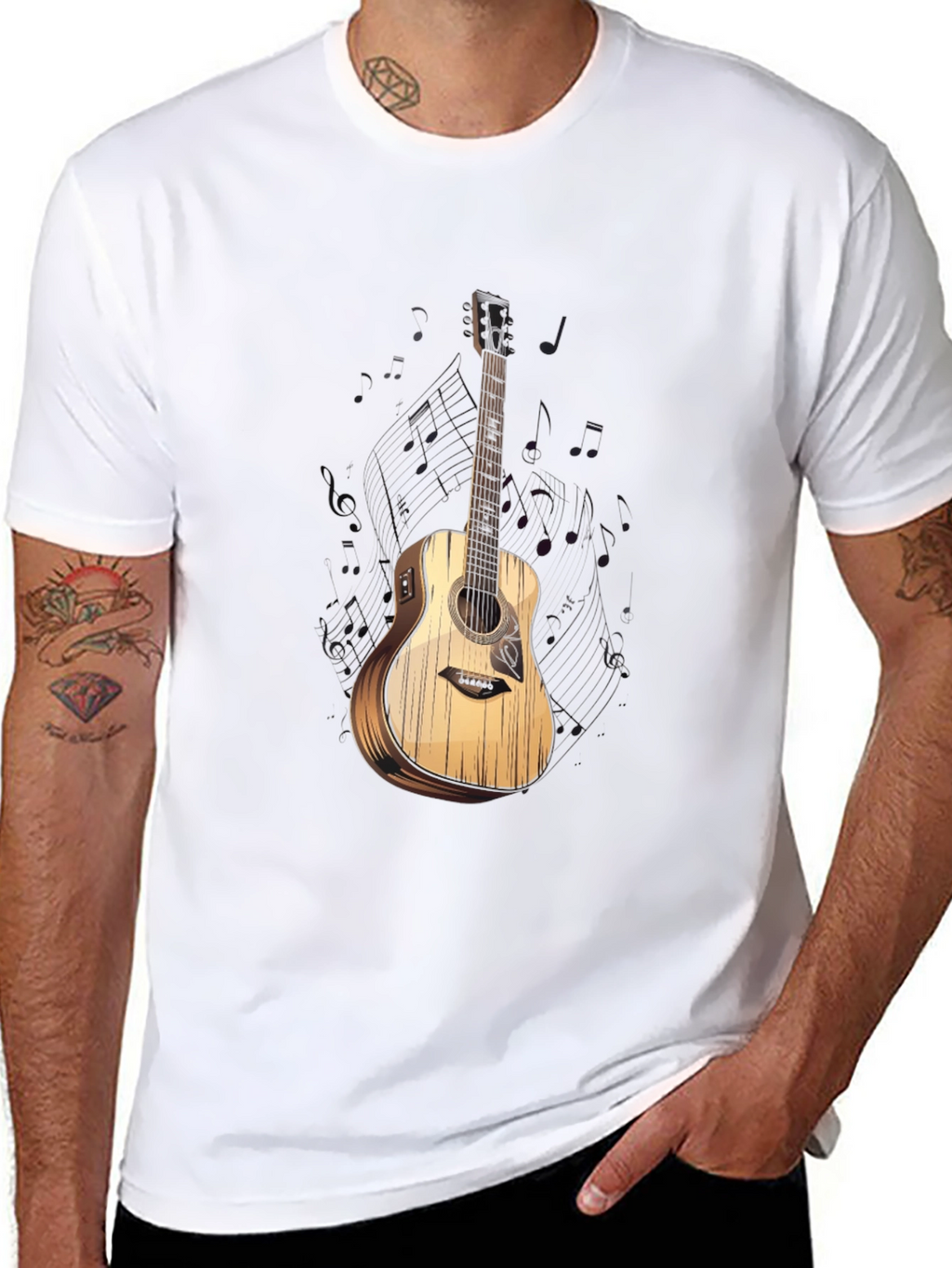 Guitar Graphic Tee - Music Lovers T-Shirt
