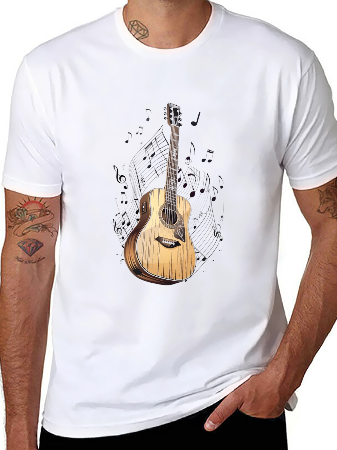 Guitar Graphic Tee - Music Lovers T-Shirt