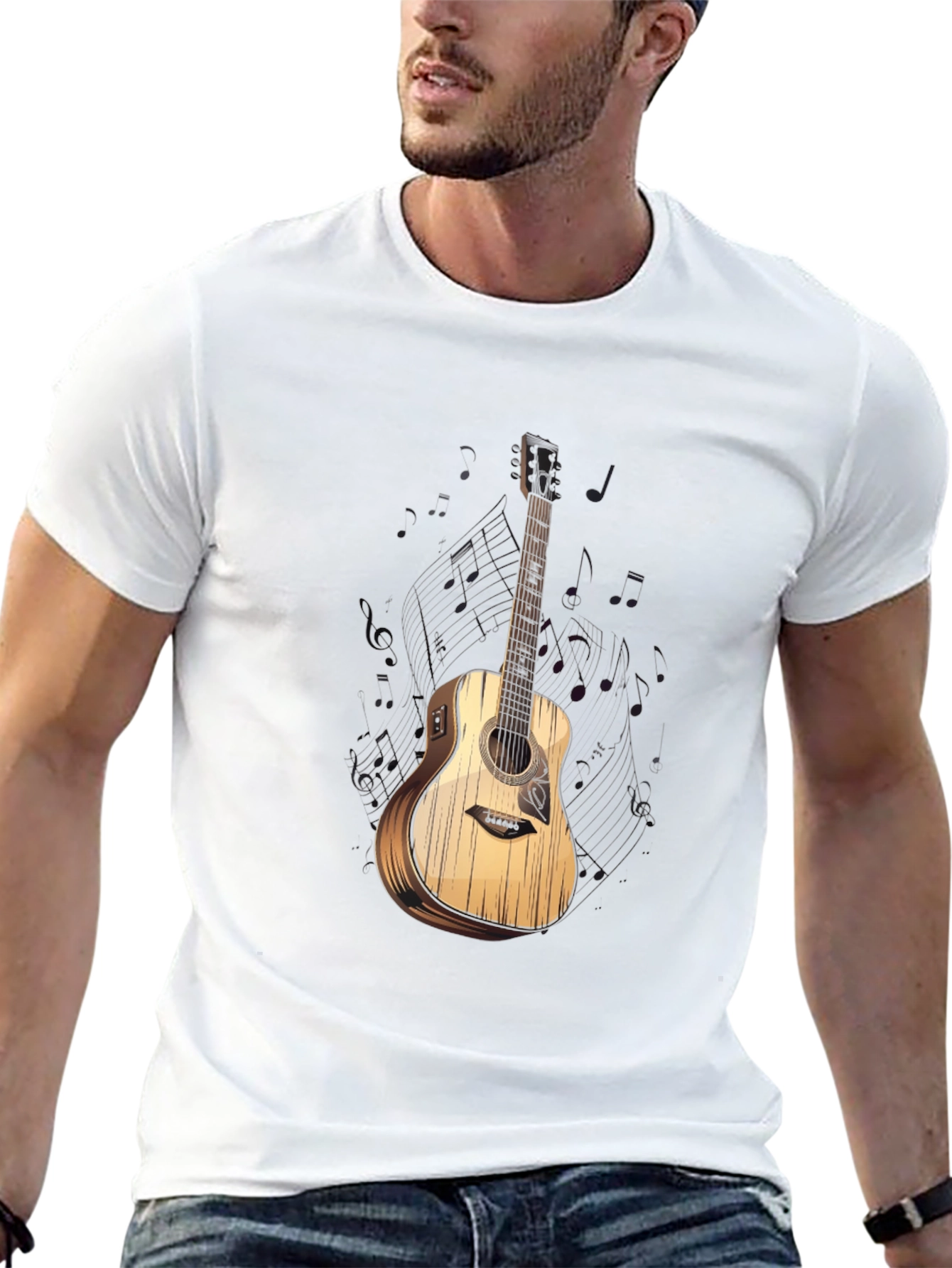 Guitar Graphic Tee - Music Lovers T-Shirt