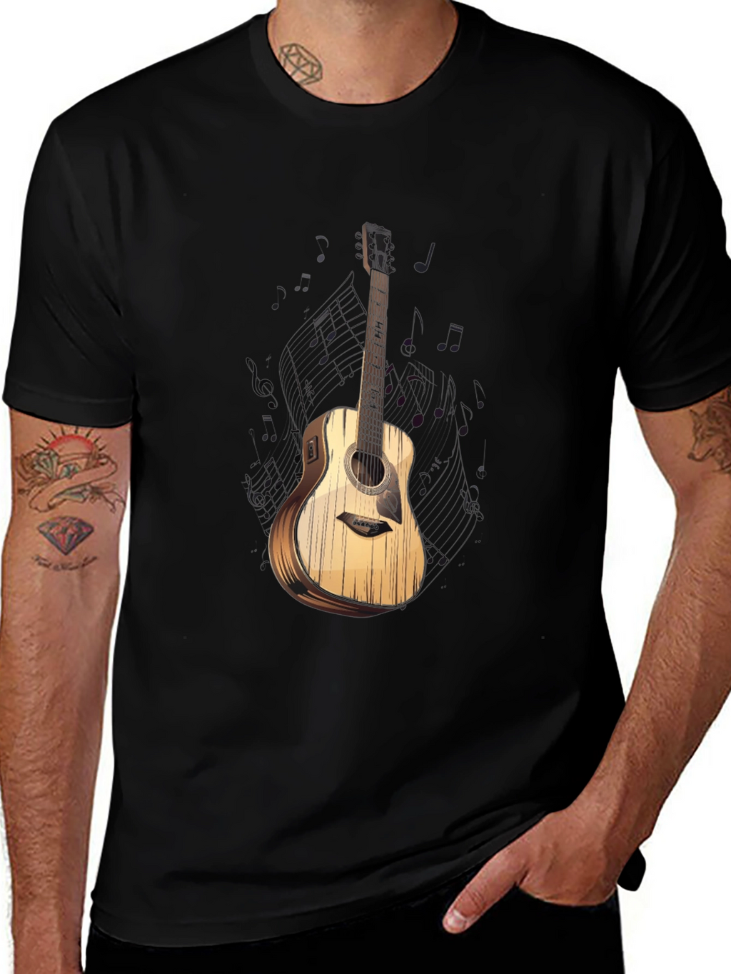 Guitar Graphic Tee - Music Lovers T-Shirt