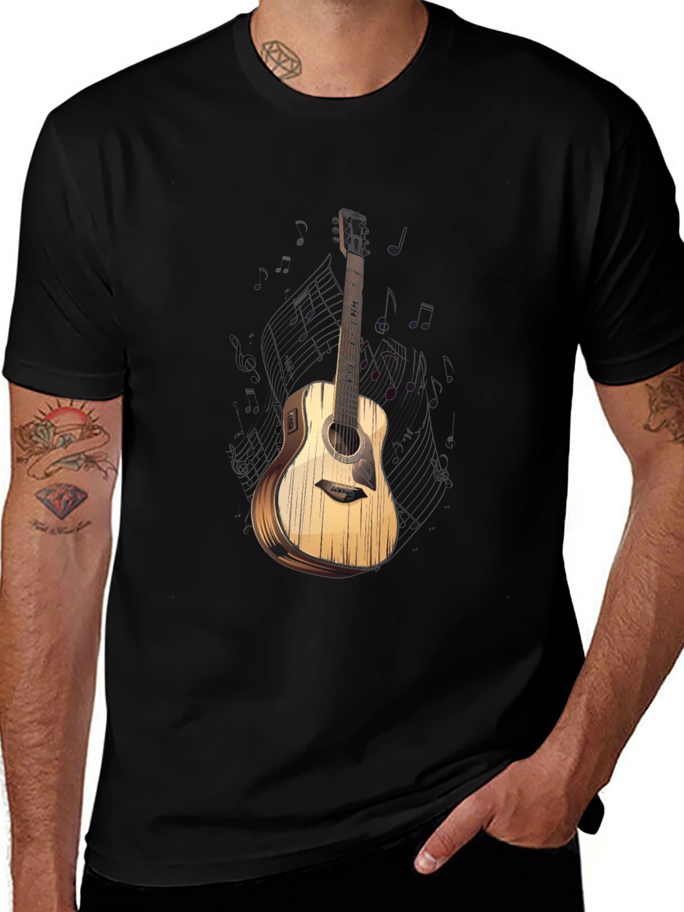 Guitar Graphic Tee - Music Lovers T-Shirt