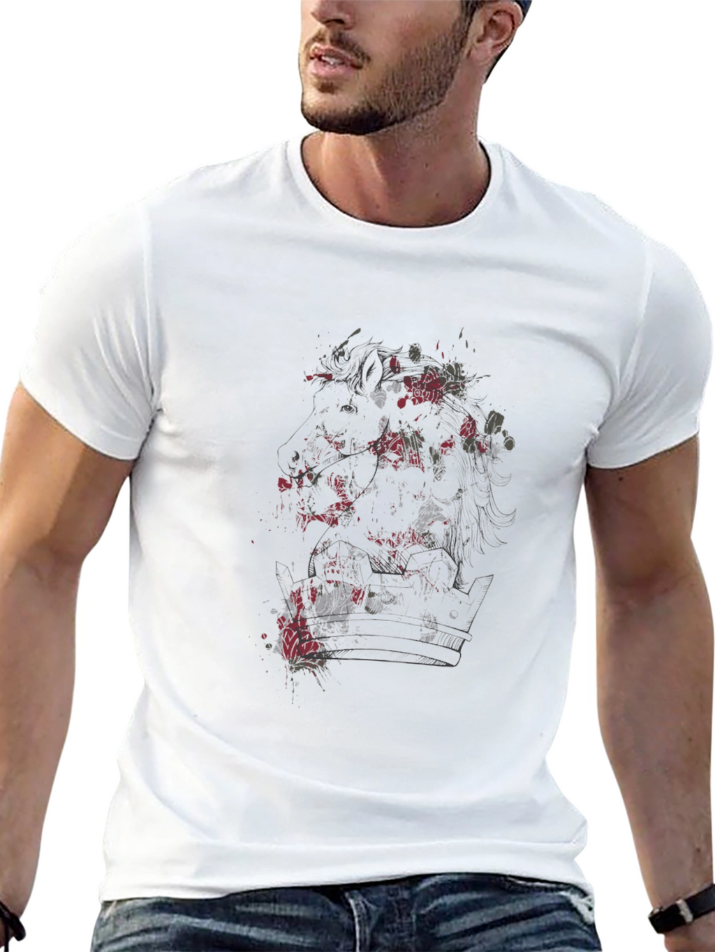 Graphic Print Black T-Shirt