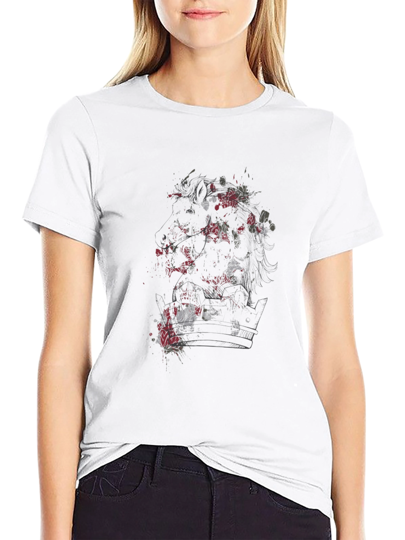 Graphic Print Black T-Shirt