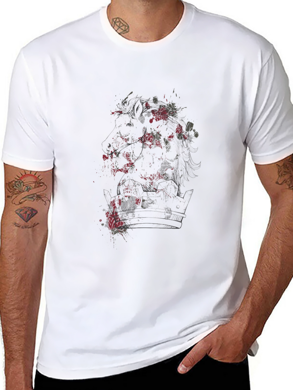 Graphic Print Black T-Shirt